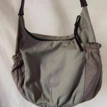 Qfdian new women Vintage casual Shoulder Bag Y2k Aesthetic Streetwear drawstring Handbags All Match ins Patchwork Crossbody Bags